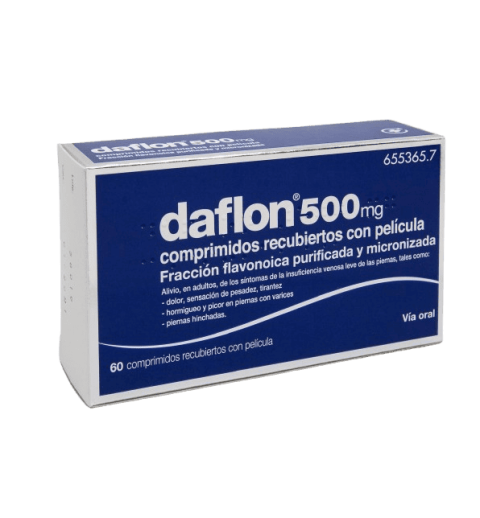 DAFLON 500 500 MG 60 COMPR RECUBIERTOS