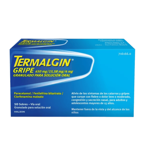 TERMALGIN GRIPE 650MG 10 SOBRES