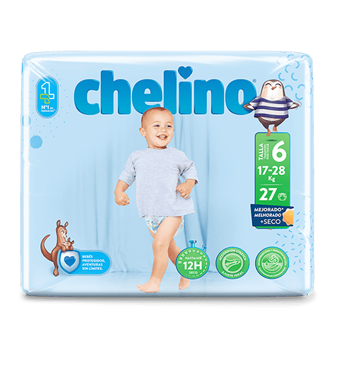 PAÑAL INFANTIL CHELINO TALLA 6 27 UNIDADES