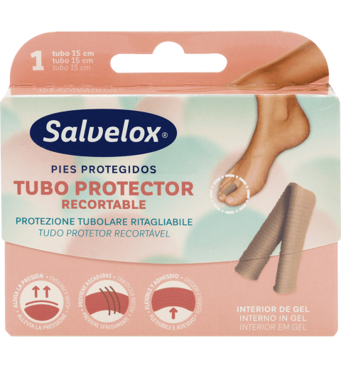 SALVELOX PROTECTOR DEDOS PIES TUBO RECUBIERTO INTERIOR DE GEL