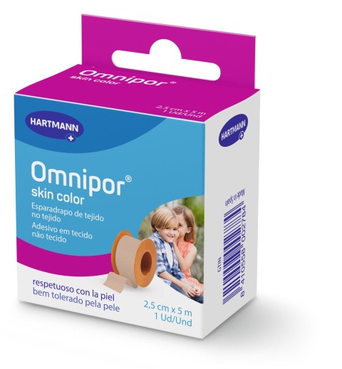 ESPARADRAPO OMNIPLAST HIPOALERGENICO 2.5 X 5M COLOR PIEL