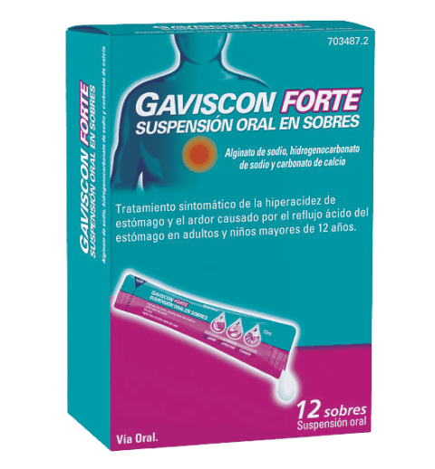 GAVISCON FORTE 12 SOBRES 10 ML SUSPENSION ORAL