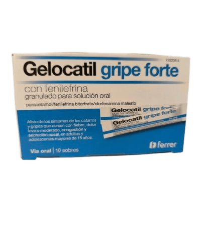 GELOCATIL GRIPE FORTE CON FENILEFRINA 10 SOBRES GRANULADO PARA SOLUCION ORAL