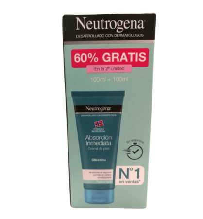 NEUTROGENA FORMULA NORUEGA PIES CREMA ABSORCION INMEDIATA 2 TUBOS 100 ML DUPLO