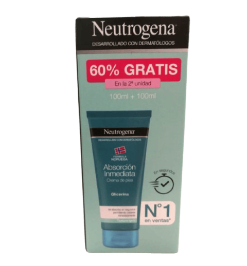 NEUTROGENA FORMULA NORUEGA PIES CREMA ABSORCION INMEDIATA 2 TUBOS 100 ML DUPLO
