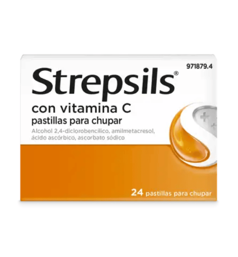 STREPSILS CON VITAMINA C 24 PASTILLAS