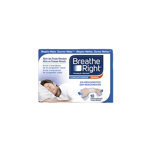 BREATHE RIGHT TIRA NASAL TALLA GRANDE 10 UNIDADES