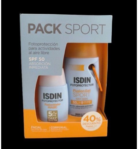 ISDIN PACK SPORT FOTOPROTECTOR FUSION SPORT SPF50+ GEL + FUSION WATER 50ML
