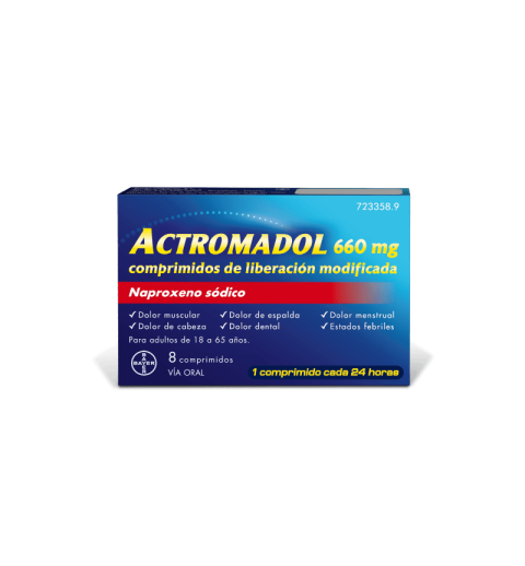 ACTROMADOL 660 MG 8 COMPRIMIDOS DE LIBERACION MODIFICADA